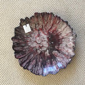 Akcam Large Flower Art Glass Bowl